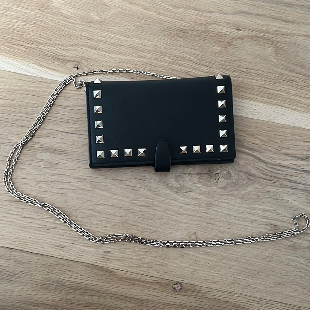 VALENTINO studded wallet / phone holder with strap